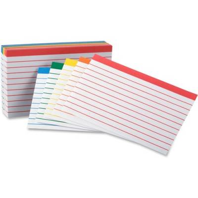 TOPS Oxford Color Coded Bar Ruling Index Cards (04753)