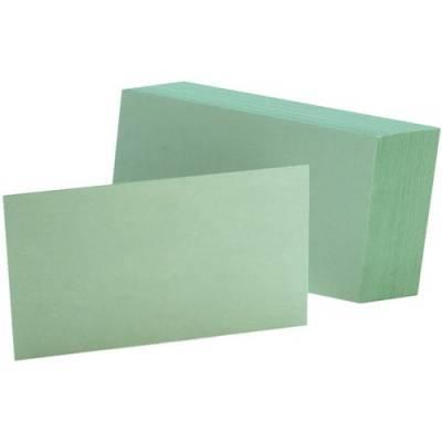 TOPS Oxford Colored Blank Index Cards (7320GRE)