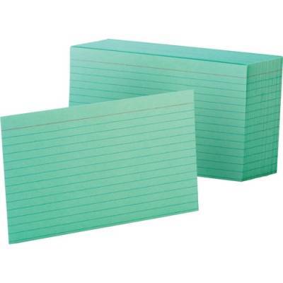 TOPS Oxford Colored Ruled Index Cards (7421GRE)