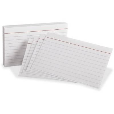 TOPS Oxford Red Margin Ruled Index Cards (10022)