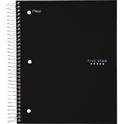 ACCO Five Star Wirebound Black 5-subject Notebook (72045)