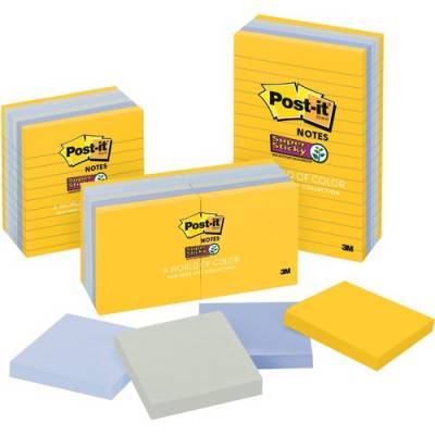 3M Post-it New York Collection Post-it Super Sticky Notes (65412SSNY)