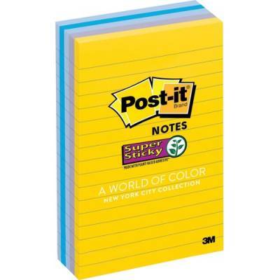 3M Post-it New York Collection Post-it Super Sticky Notes (6605SSNY)