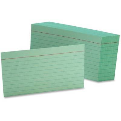 TOPS Oxford Colored Ruled Index Cards (7321GRE)