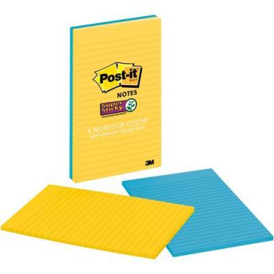 3M Post-it New York Colors Super Sticky Notes (58452SSNY2)