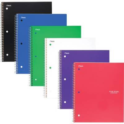 ACCO Mead Five Star Subject Spiral Notebook (38052)