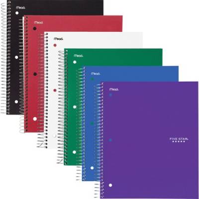 ACCO Mead Five Star Subject Spiral Notebook (73930)