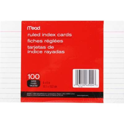 ACCO Mead 90 lb Stock Index Cards (63004)