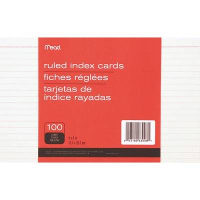 ACCO Mead 90 lb Stock Index Cards (63008)