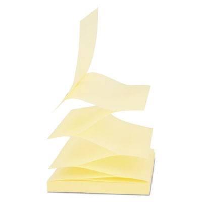 Universal Fan-Folded Self-Stick Pop-Up Note Pads, 3" x 3", Yellow, 90-Sheet, 24/Pack (UNV35694)