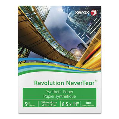 Xerox Revolution NeverTear, 5 mil, 11 x 17, Smooth White, 100/Pack (3R20174)