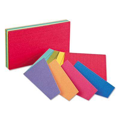 Oxford Extreme Index Cards, 4 x 6, Two-Tone Assorted, 100/Pack (04747)