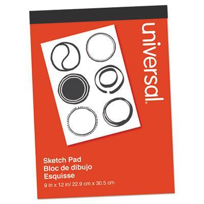 Universal Sketch Pad, 160 lb, 9 x 12, White, 70 Sheets (UNV66370)